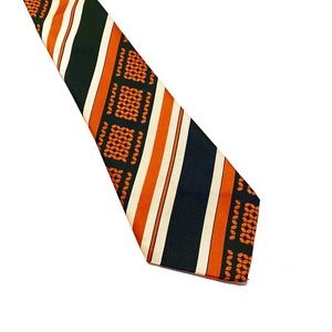 💖 SOLD 💖 Vintage 60s Commodore Trevira Mod Space Age Stripey Colorful Tie